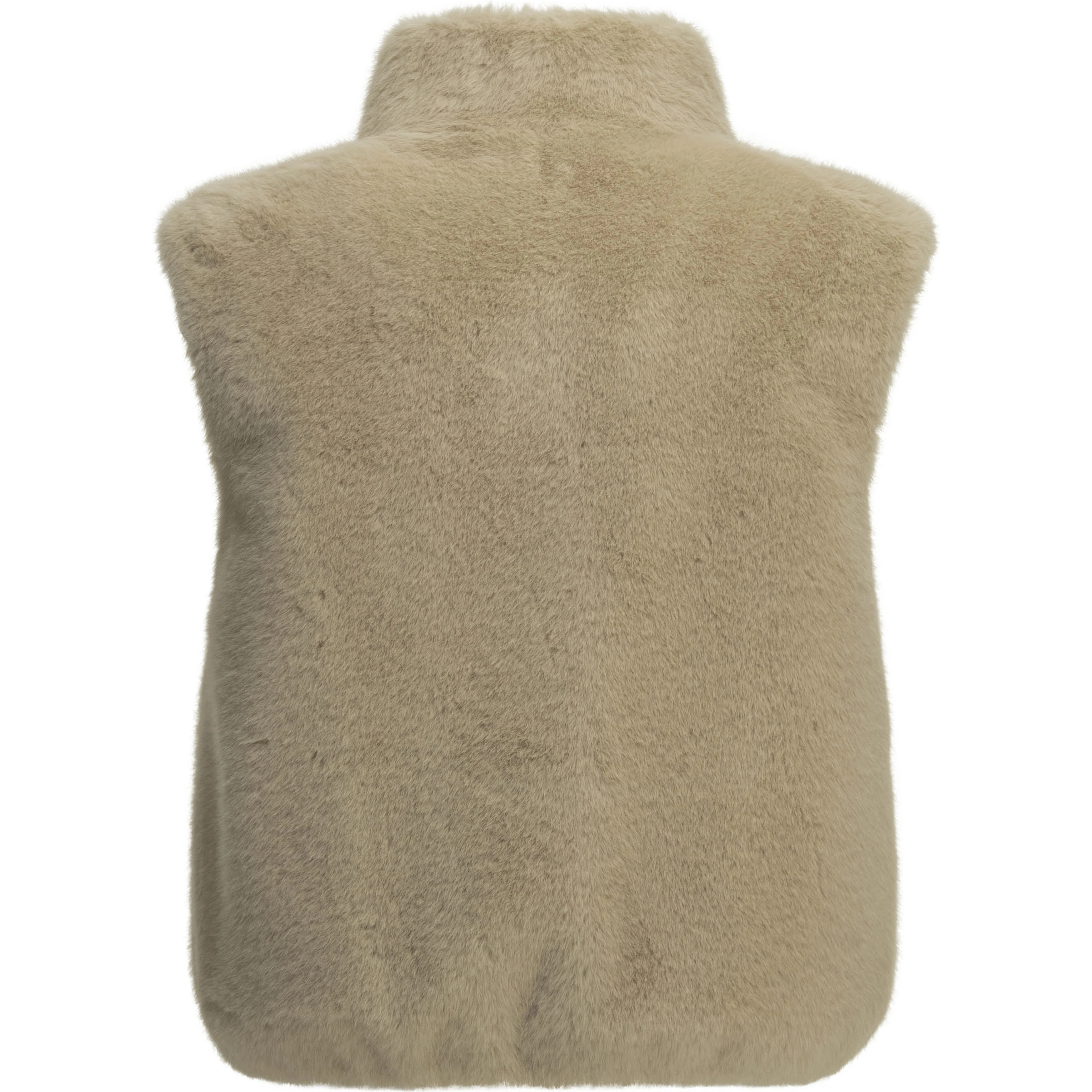 Sleeveless faux fur jacket