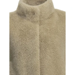 Sleeveless faux fur jacket