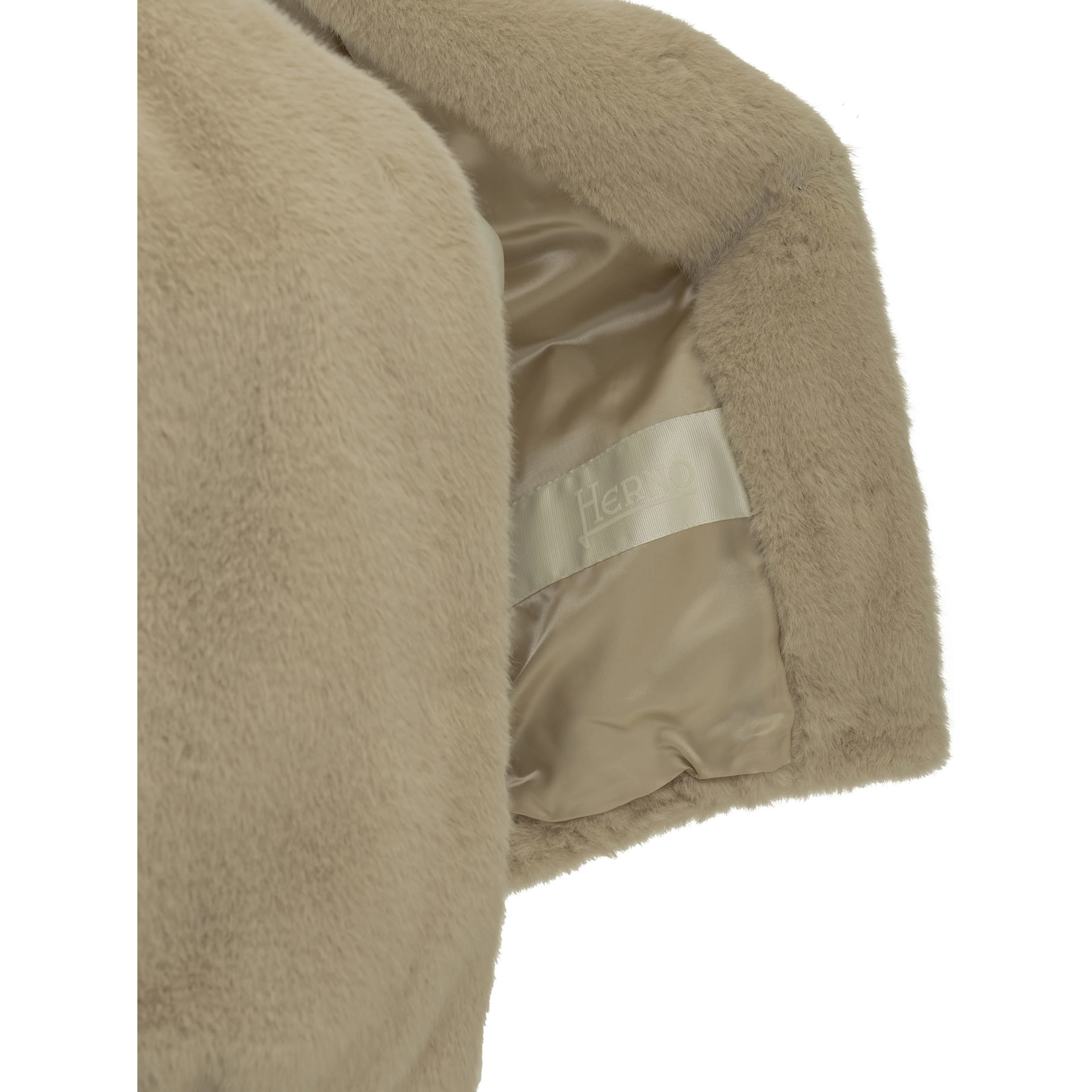 Sleeveless faux fur jacket