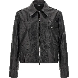 Black Calfskin Leather Jacket