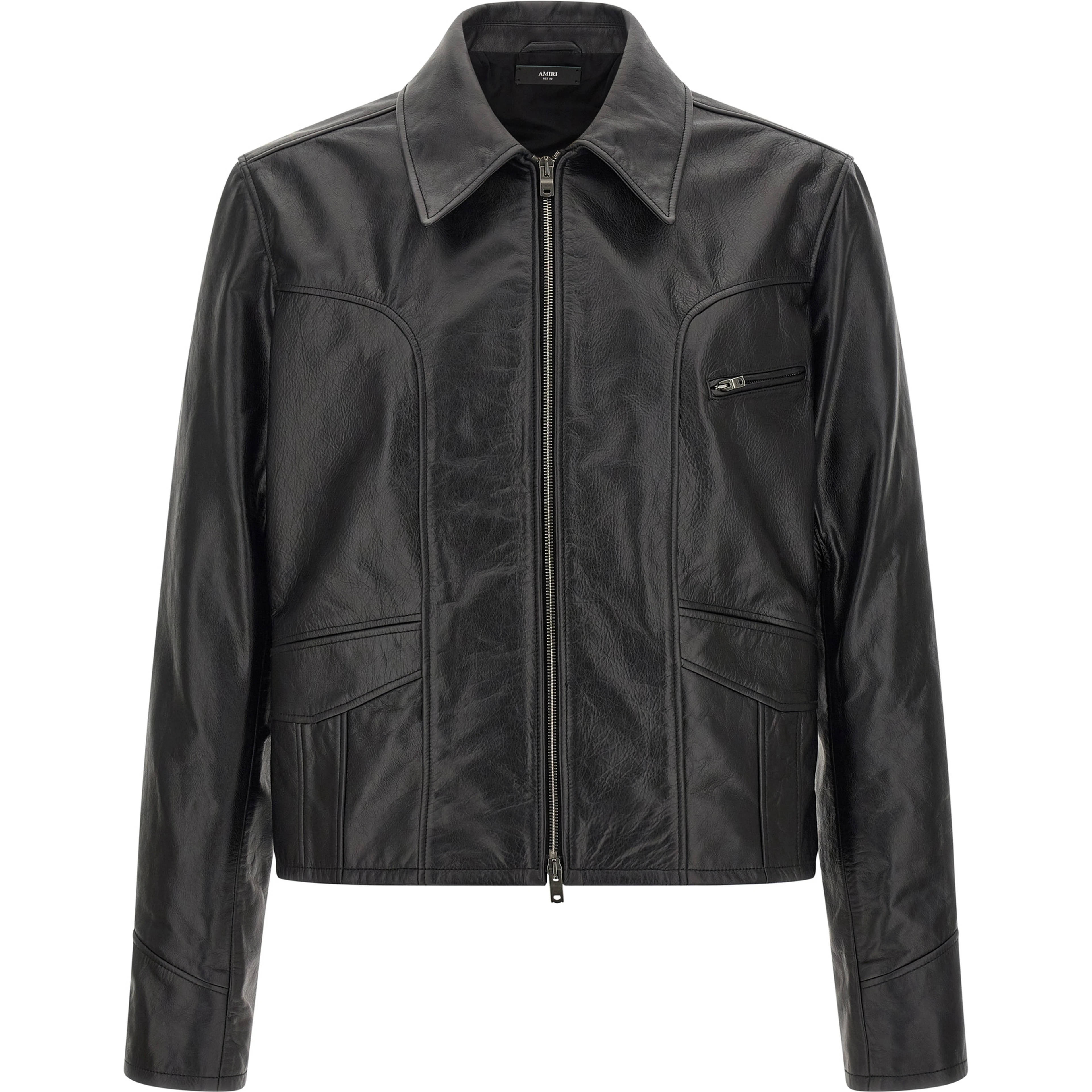 Black Calfskin Leather Jacket