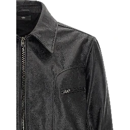Black Calfskin Leather Jacket