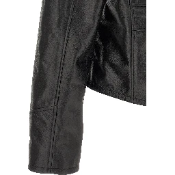 Black Calfskin Leather Jacket