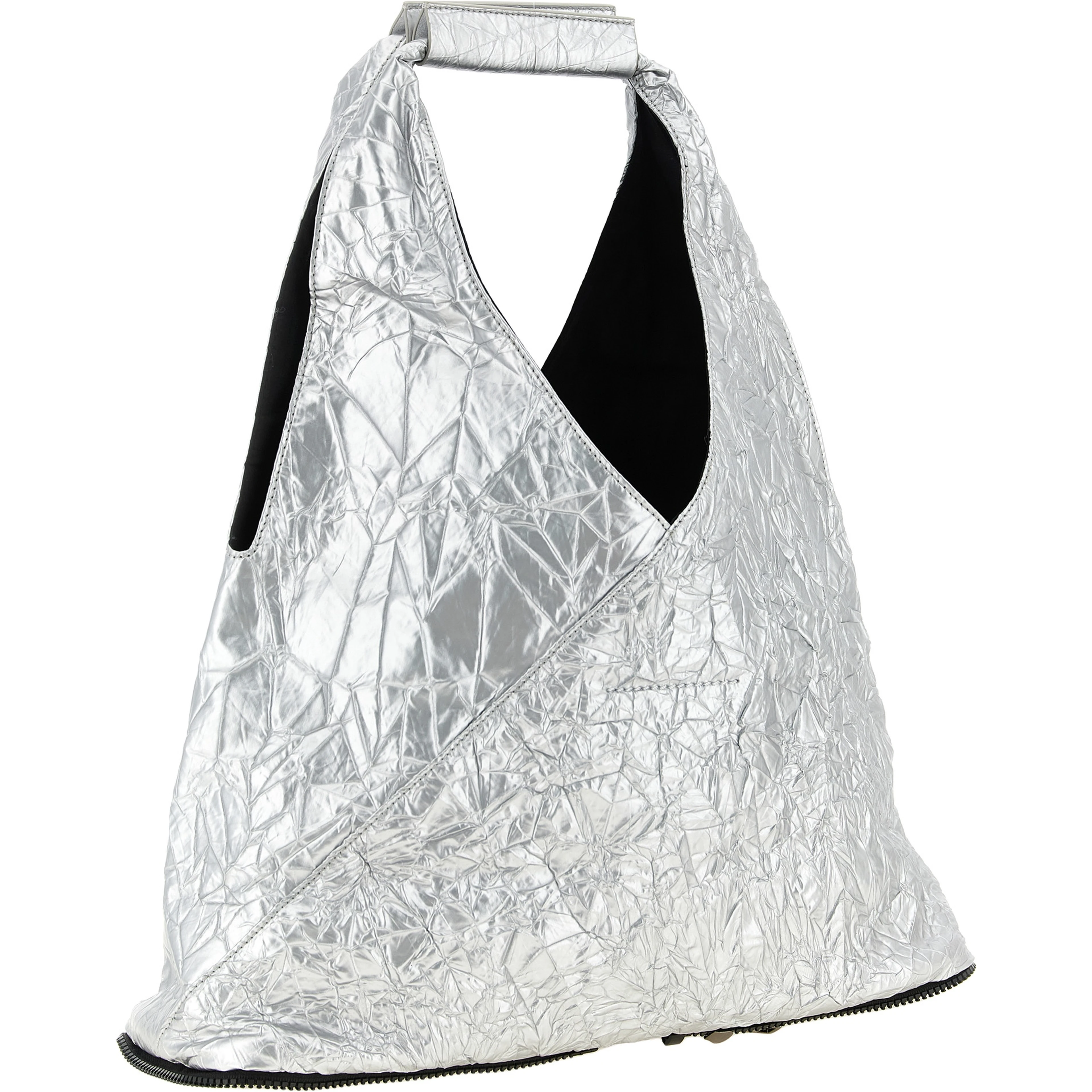 Silver Polyethylene Tote Bag