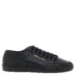 Black Calfskin Low Top Sneakers