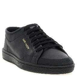 Black Calfskin Low Top Sneakers