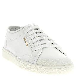 White Calfskin Low Top Sneakers