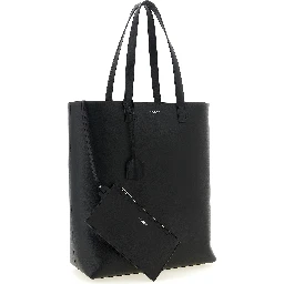 Black Calfskin Tote Bag