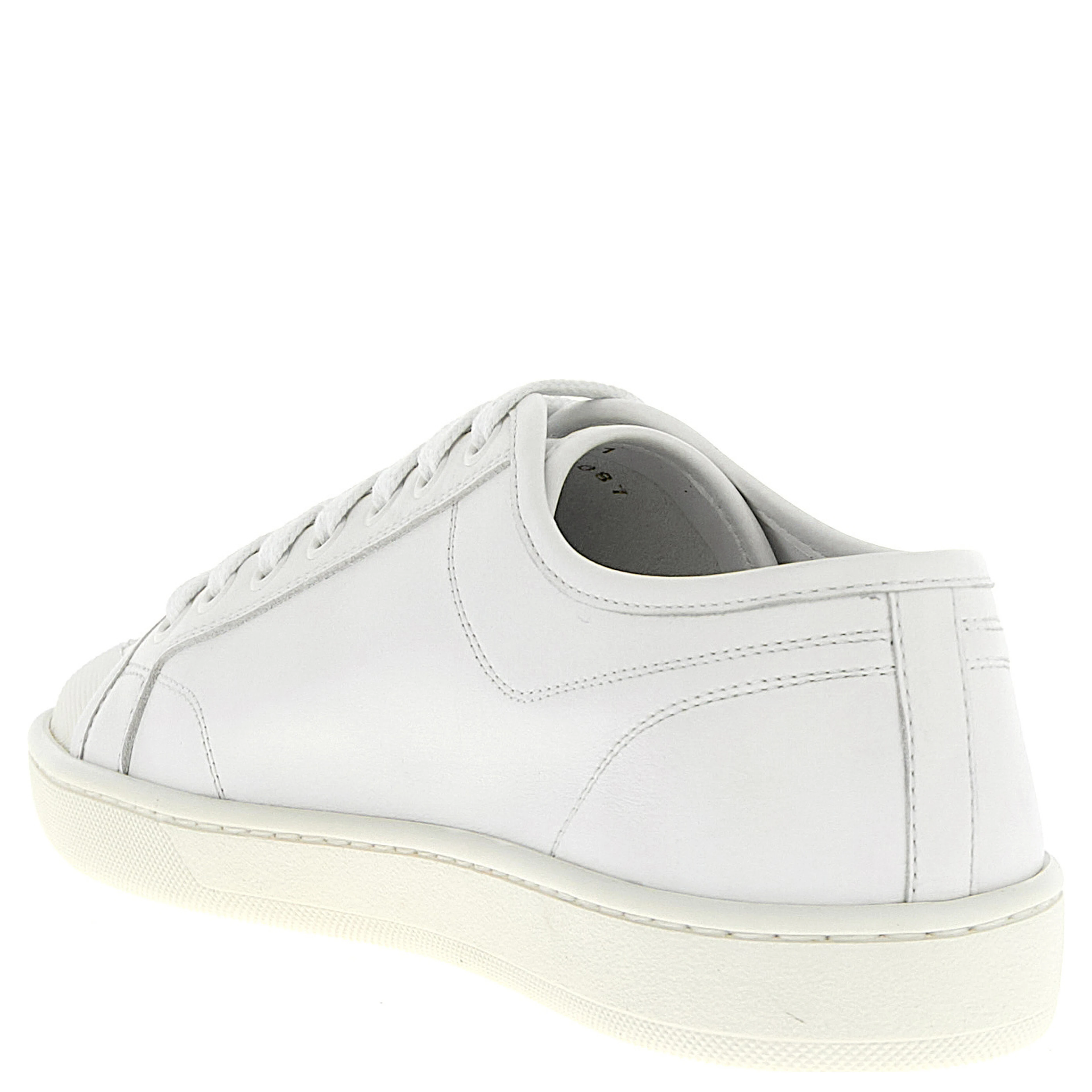 White Calfskin Low Top Sneakers