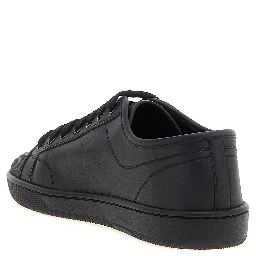 Black Calfskin Low Top Sneakers