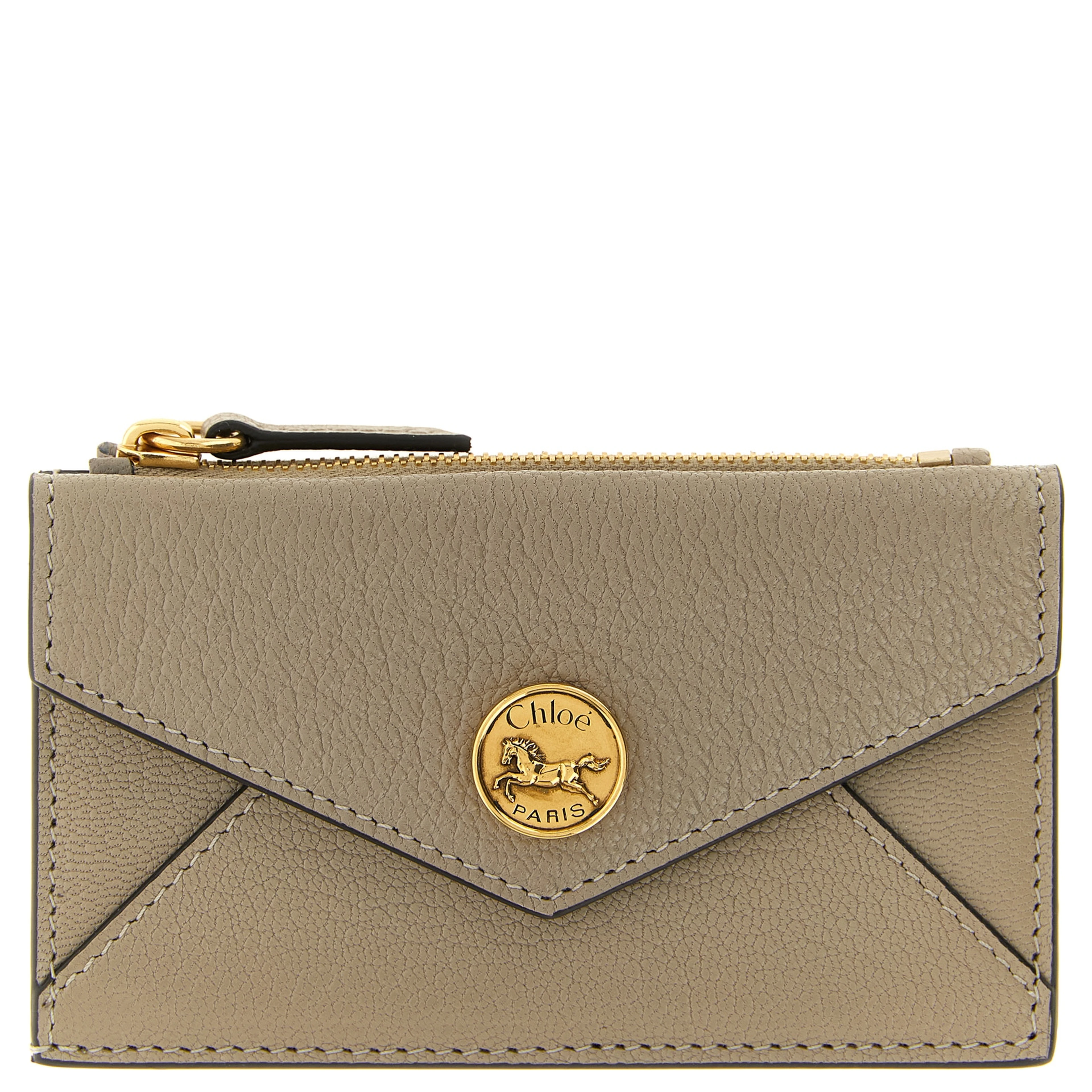 Beige Goatskin Cardholder