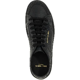 Black Calfskin Low Top Sneakers