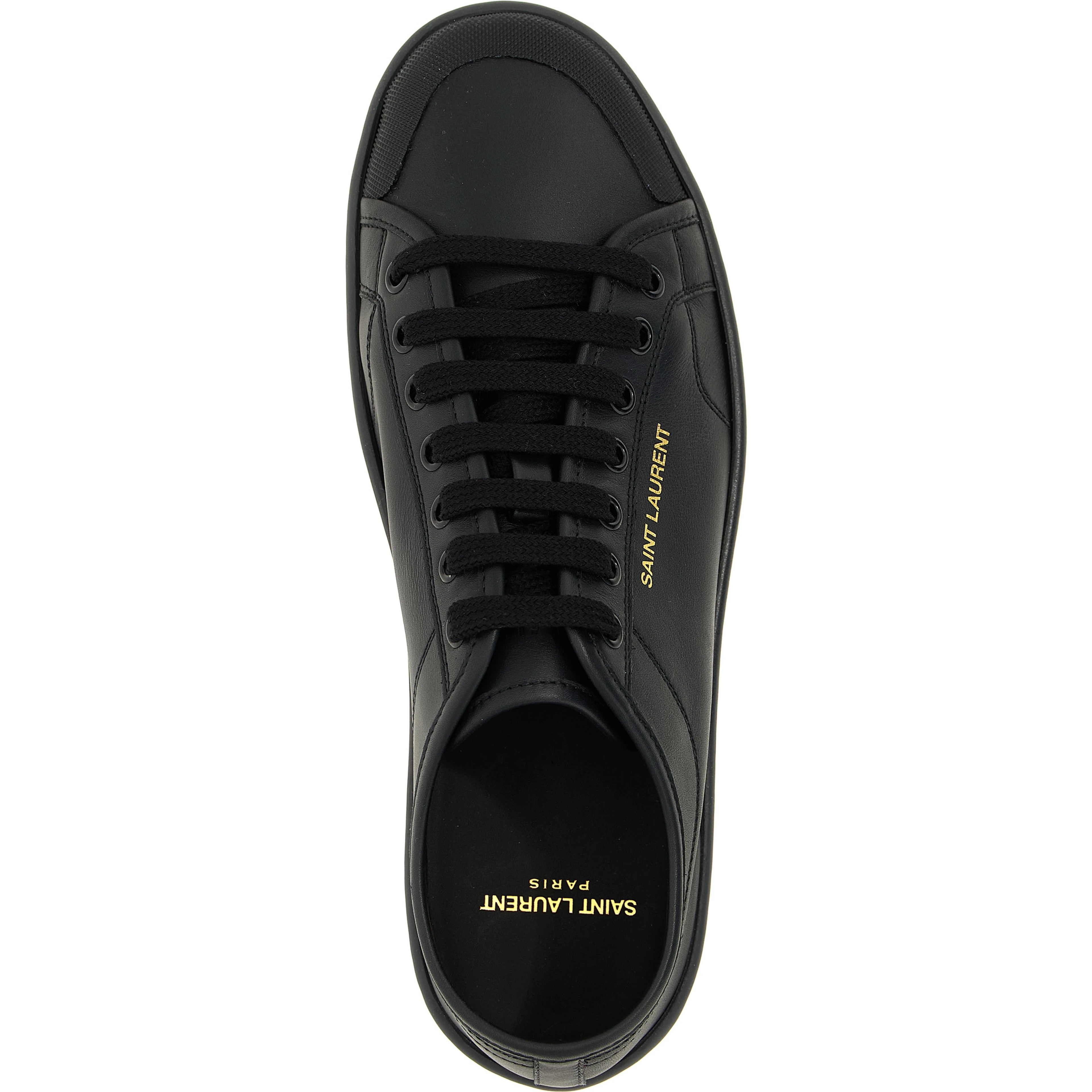 Black Calfskin Low Top Sneakers