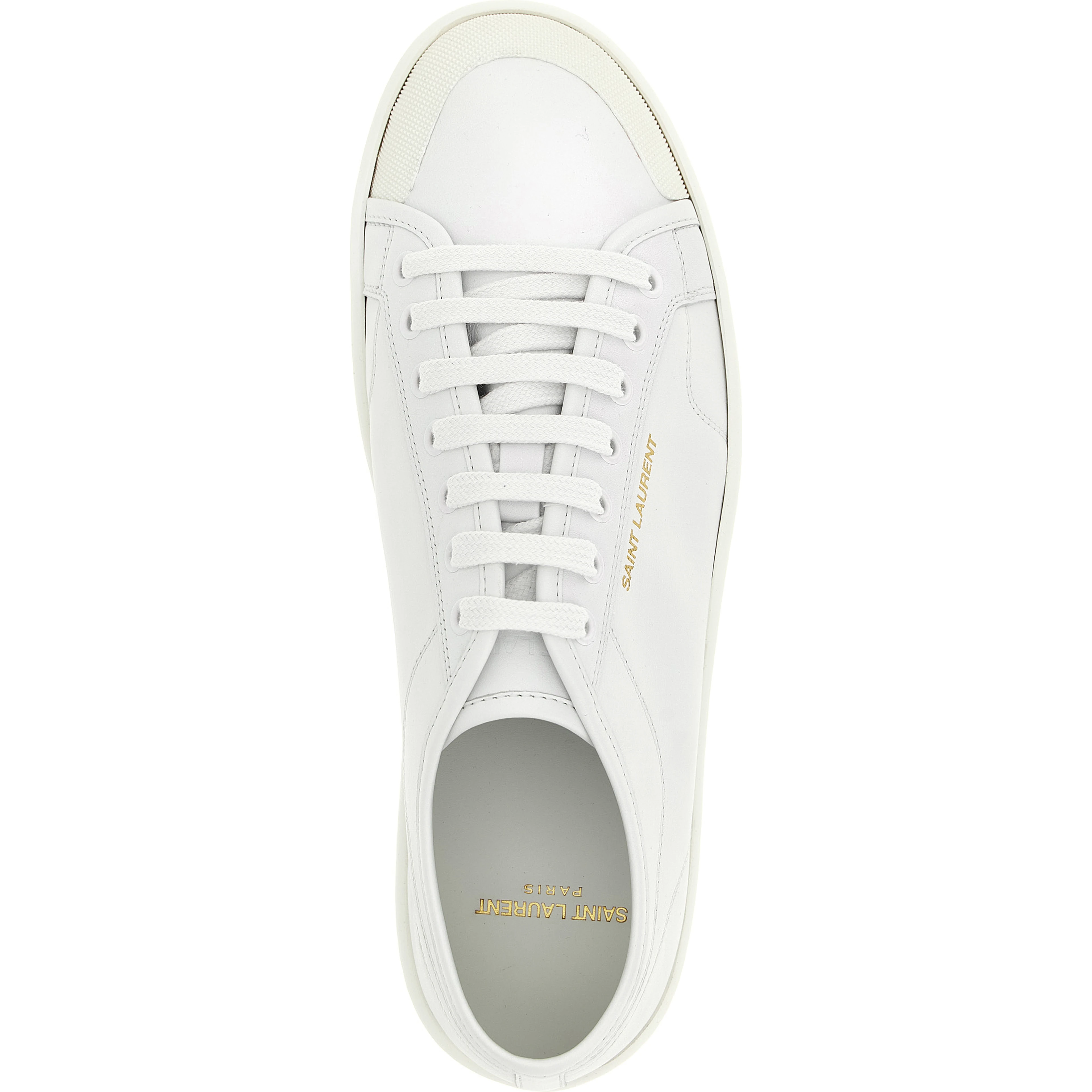 White Calfskin Low Top Sneakers