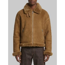 Sheepskin shearling aviator jacket