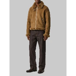 Sheepskin shearling aviator jacket