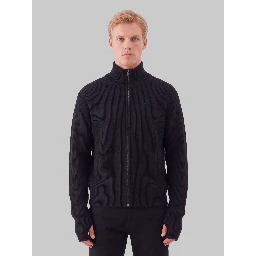 Zip cardigan in virgin wool