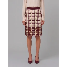 Burgundy mesh midi skirt