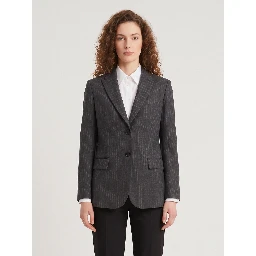 Pinstripe single-breasted jacket