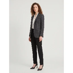 Pinstripe single-breasted jacket