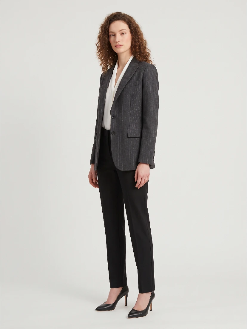 Pinstripe single-breasted jacket