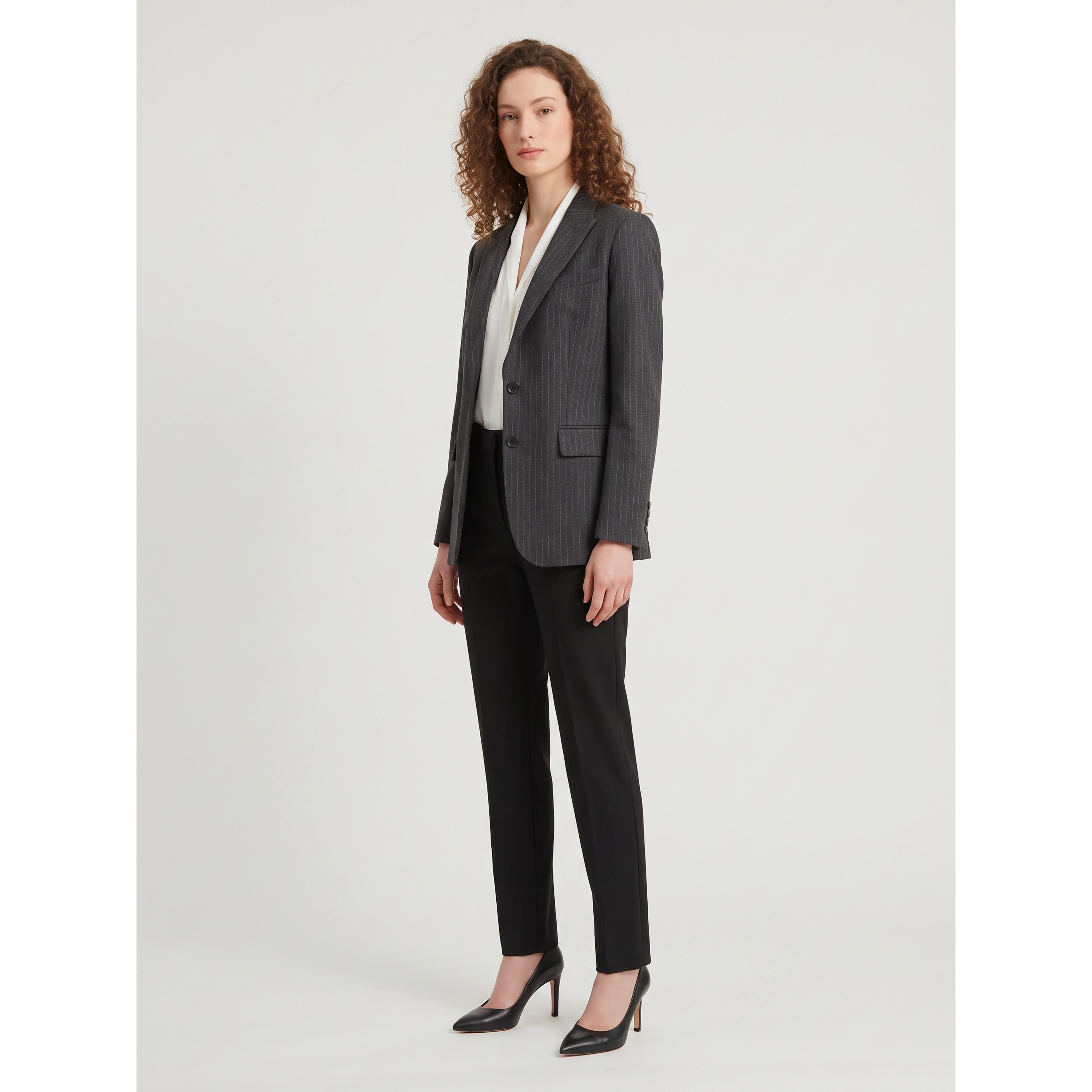 Pinstripe single-breasted jacket