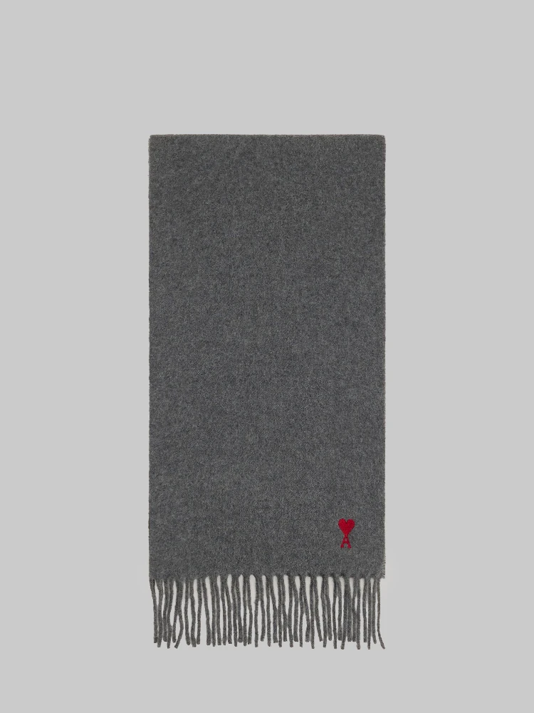 Ami de Coeur carbon grey wool scarf
