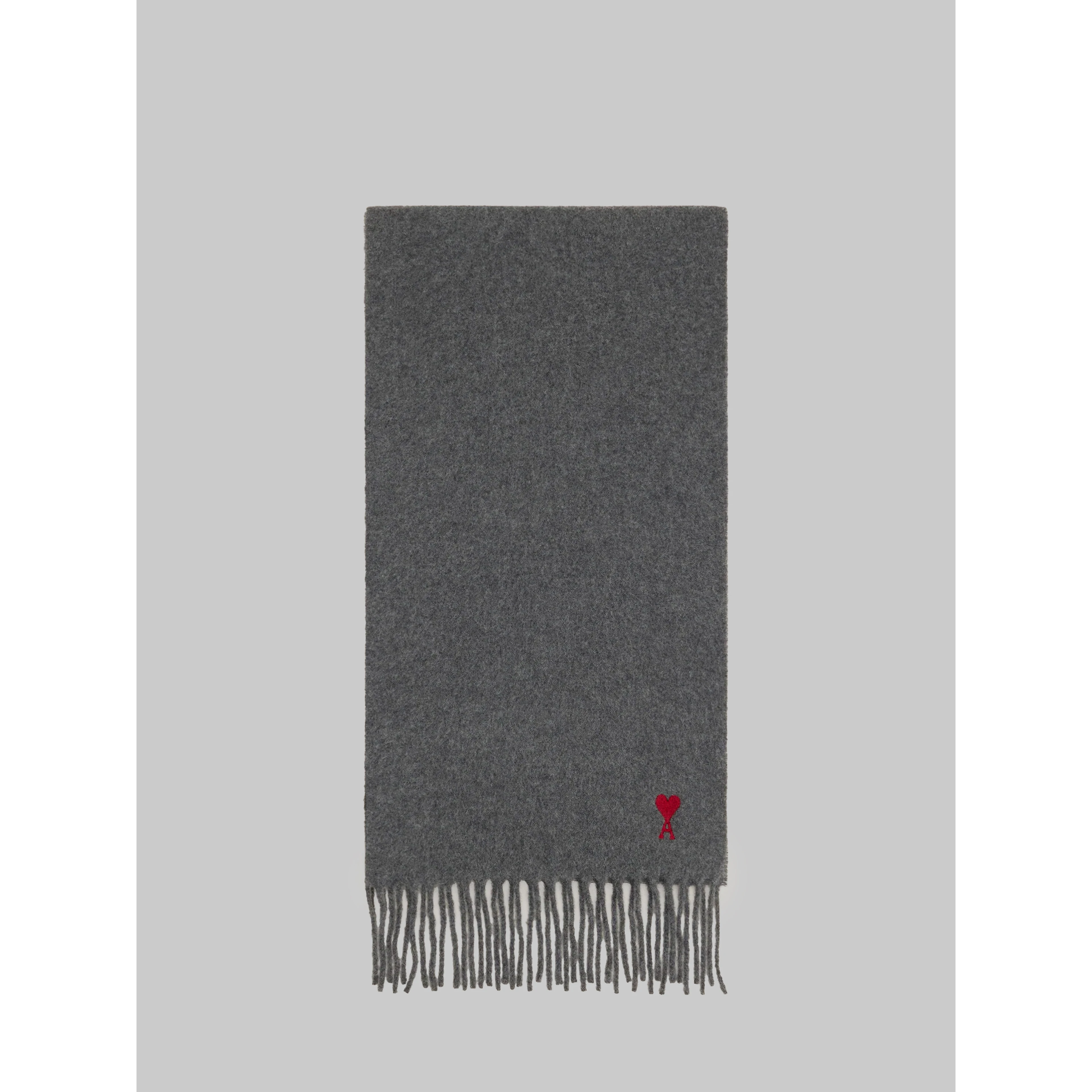 Ami de Coeur carbon grey wool scarf