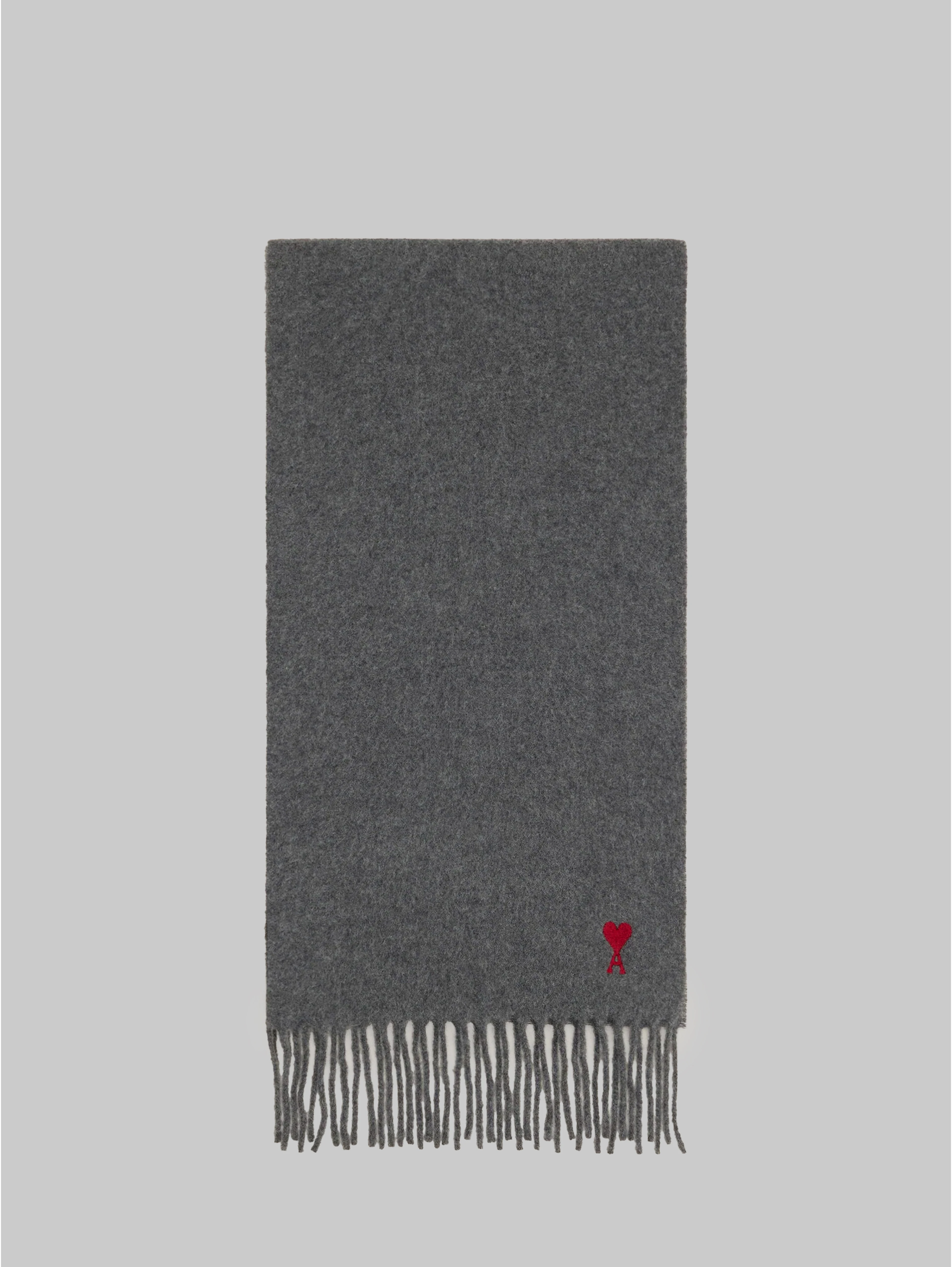 Ami de Coeur carbon grey wool scarf