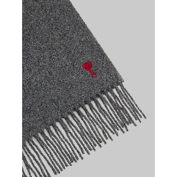 Ami de Coeur carbon grey wool scarf