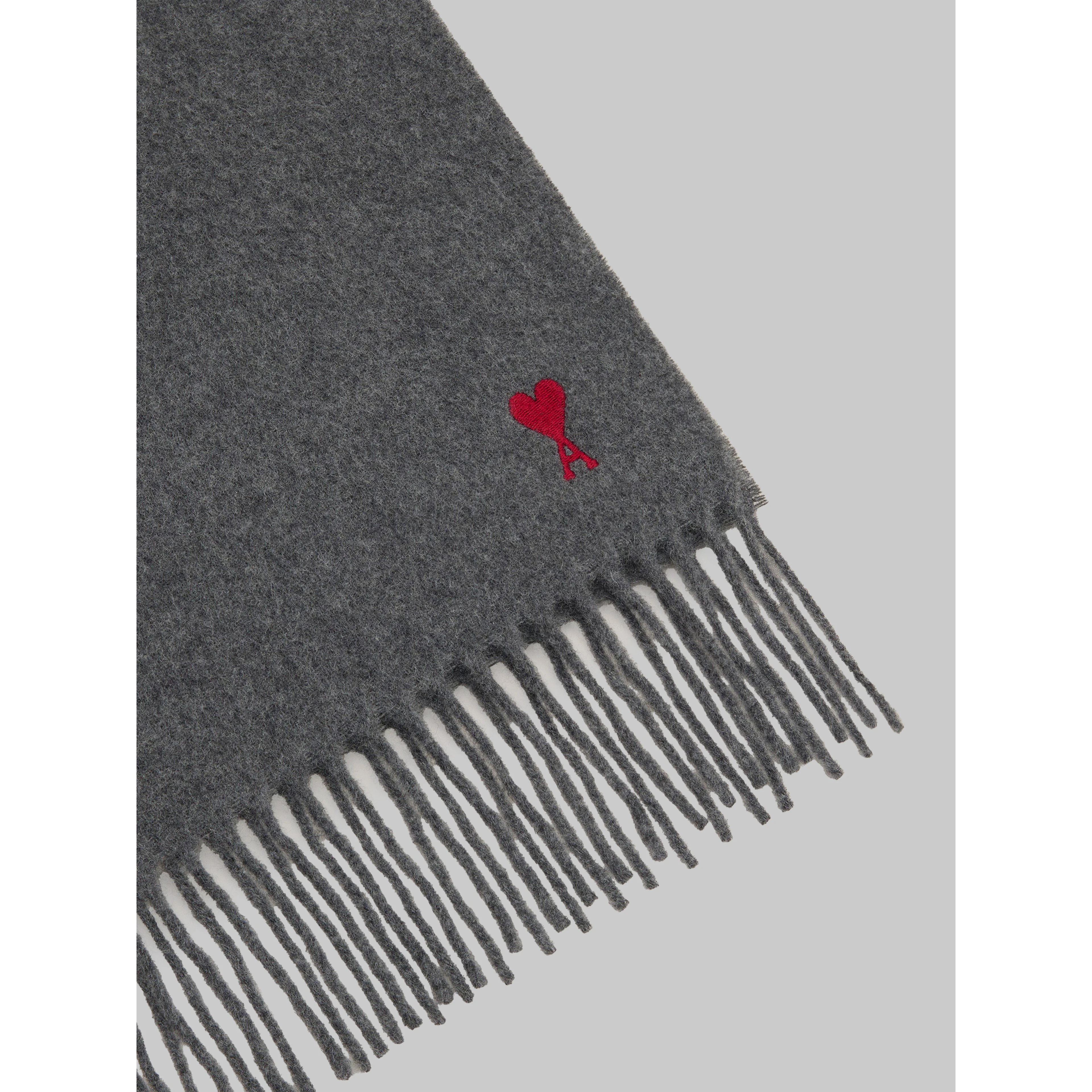 Ami de Coeur carbon grey wool scarf