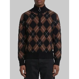 Argyle half zip sweater