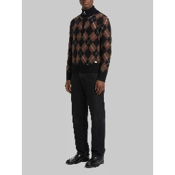 Argyle half zip sweater