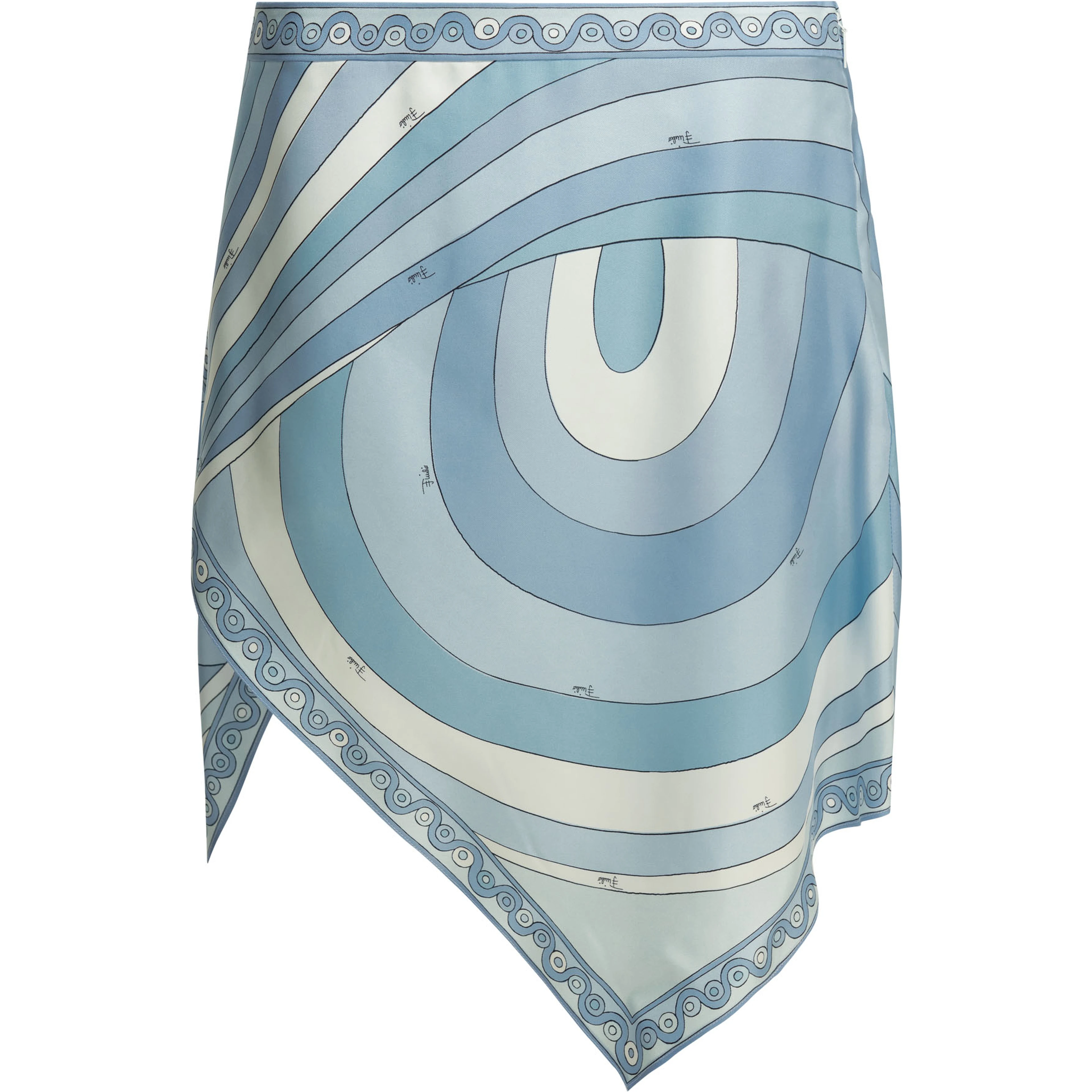 "Iride" Asymmetrical miniskirt
