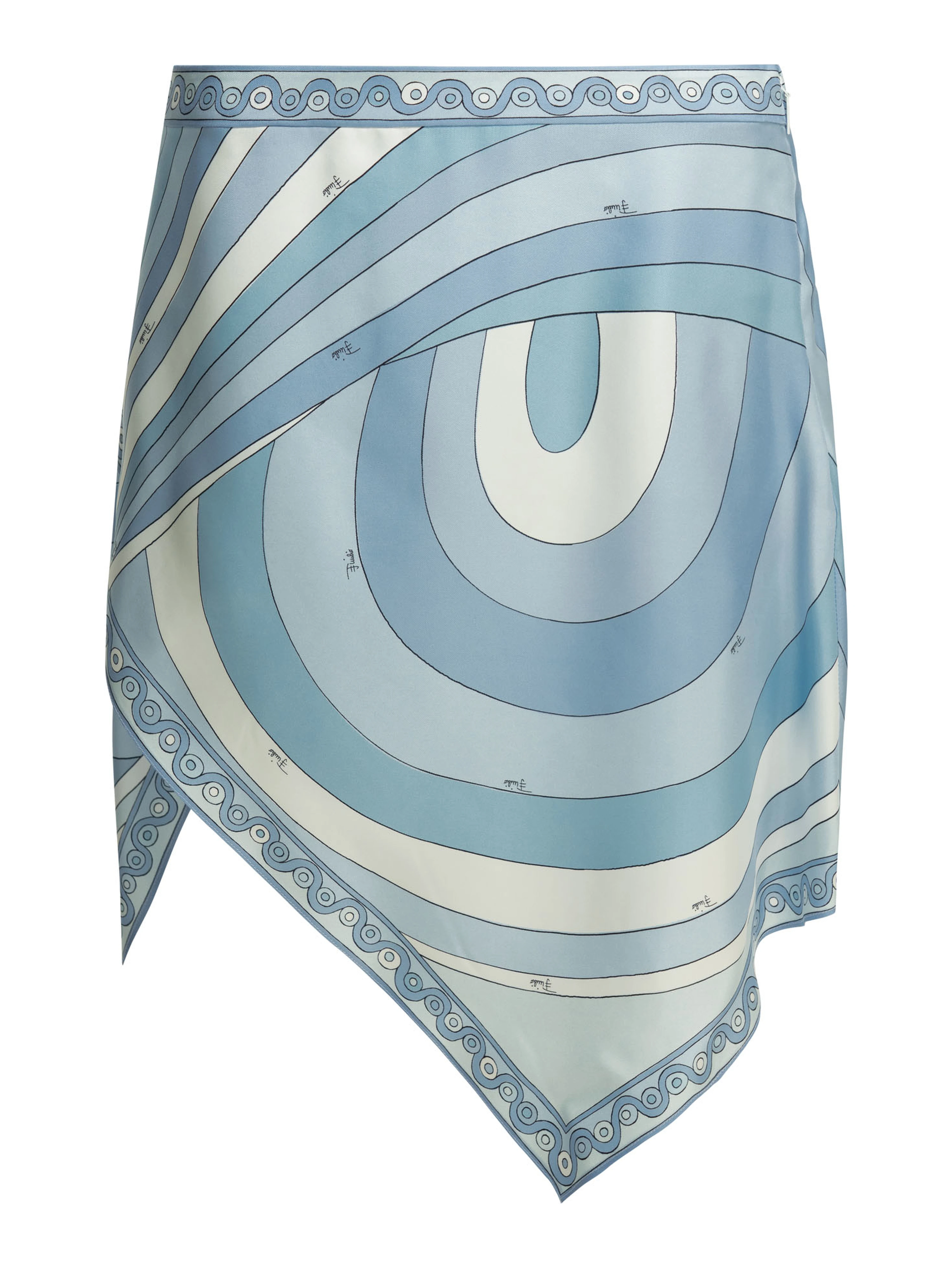 "Iride" Asymmetrical miniskirt