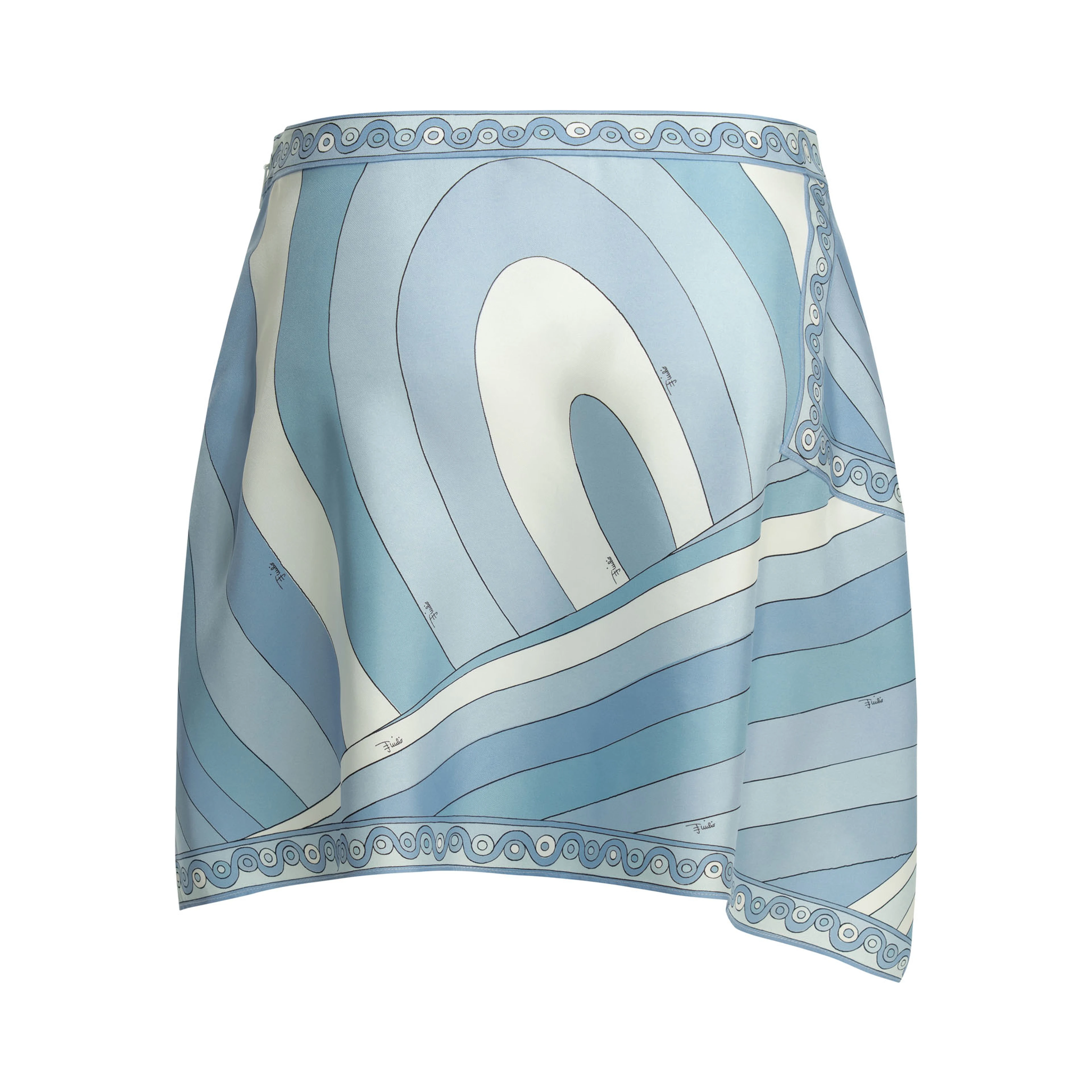 "Iride" Asymmetrical miniskirt
