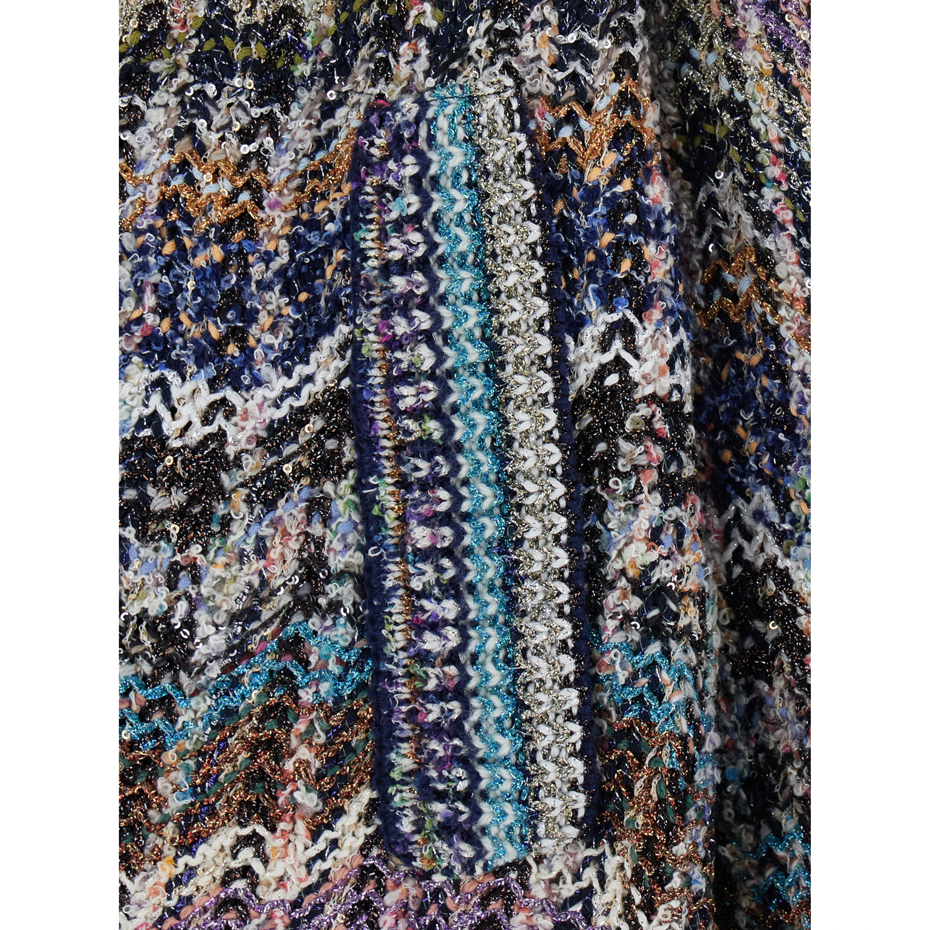 Caperdoni Cardigan with V-neck and long sleeves in multicolored wool for women