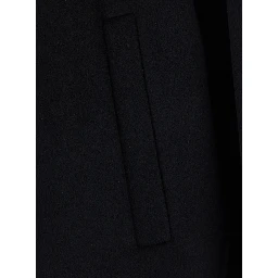 Jacket WOOL AND CASHMERE HANDMADE HARRINGTON with collar and long sleeves in Black for men