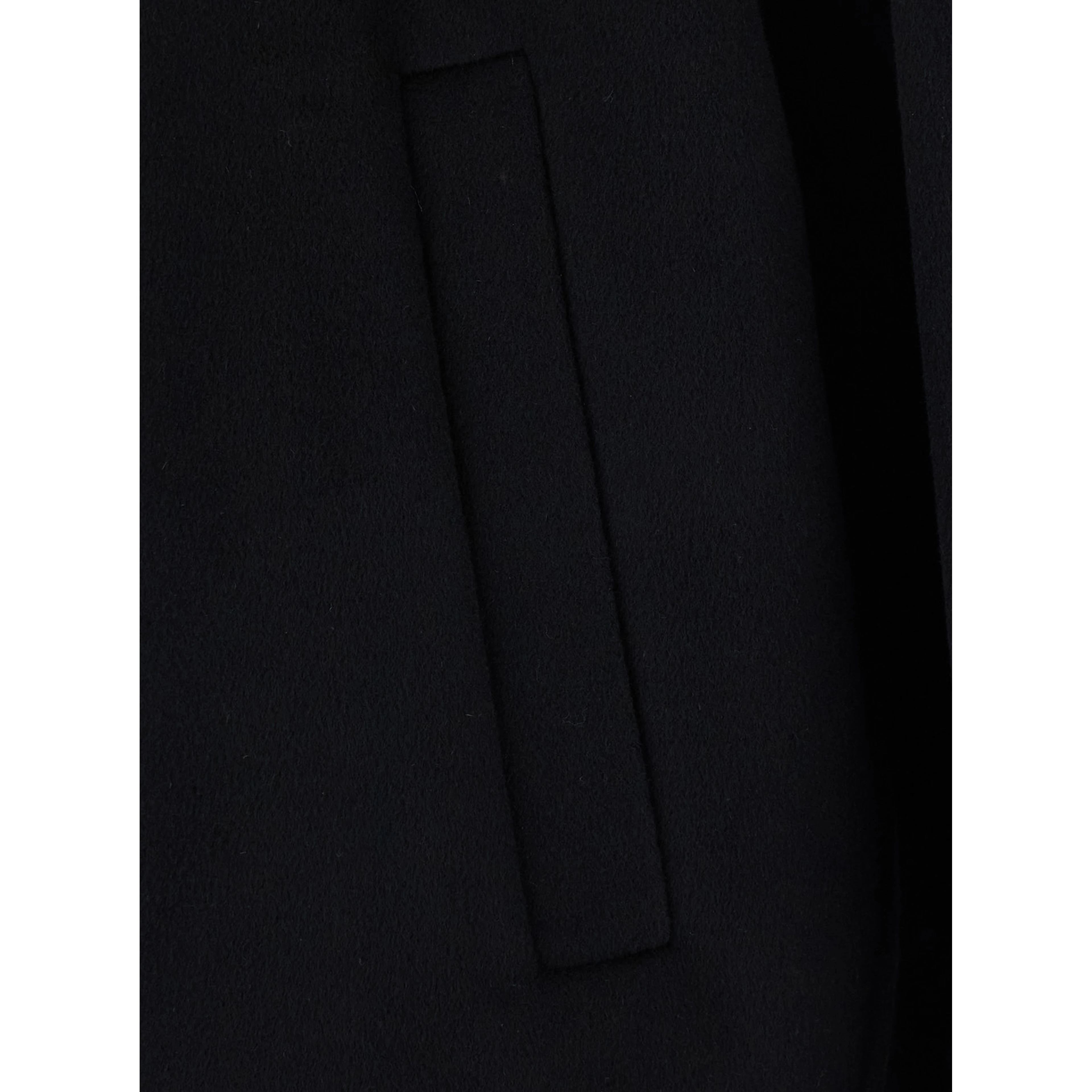 Jacket WOOL AND CASHMERE HANDMADE HARRINGTON with collar and long sleeves in Black for men