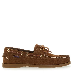 Loafers Portland Brown with Rounded Toe in Leather for Men