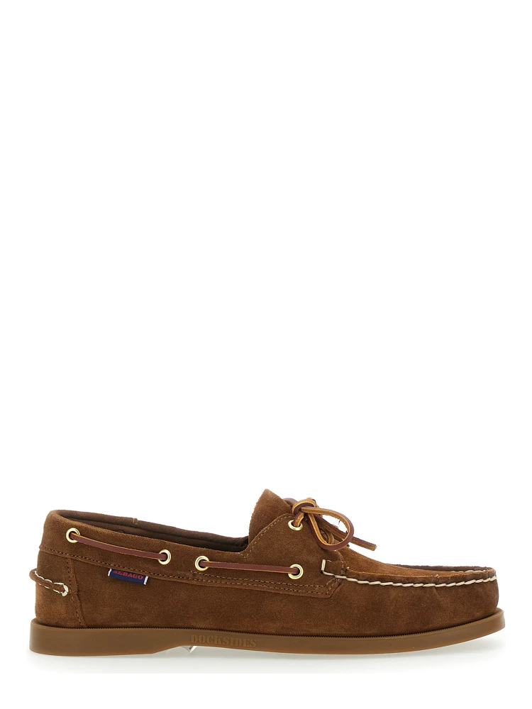 Loafers Portland Brown with Rounded Toe in Leather for Men