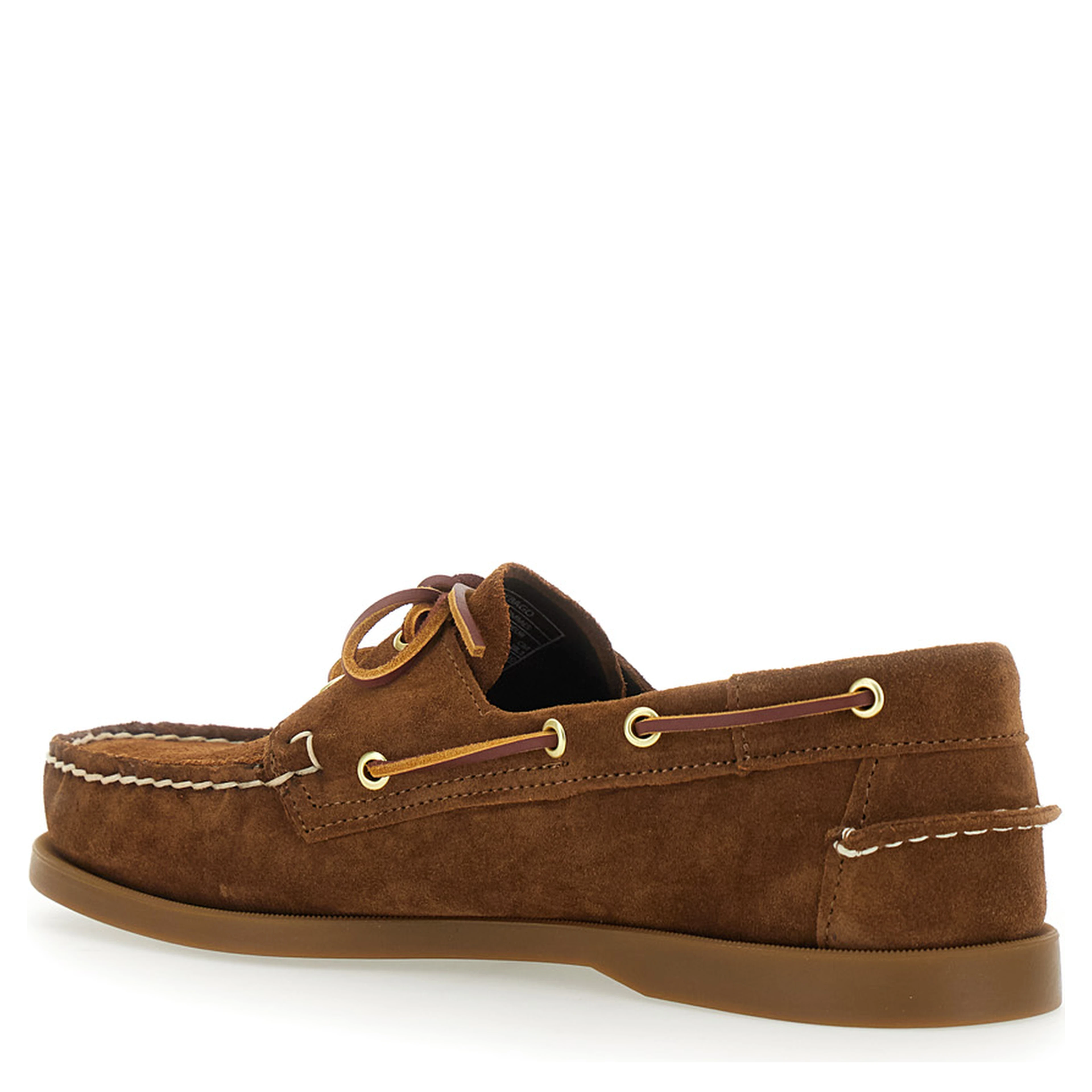 Loafers Portland Brown with Rounded Toe in Leather for Men
