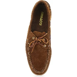 Loafers Portland Brown with Rounded Toe in Leather for Men