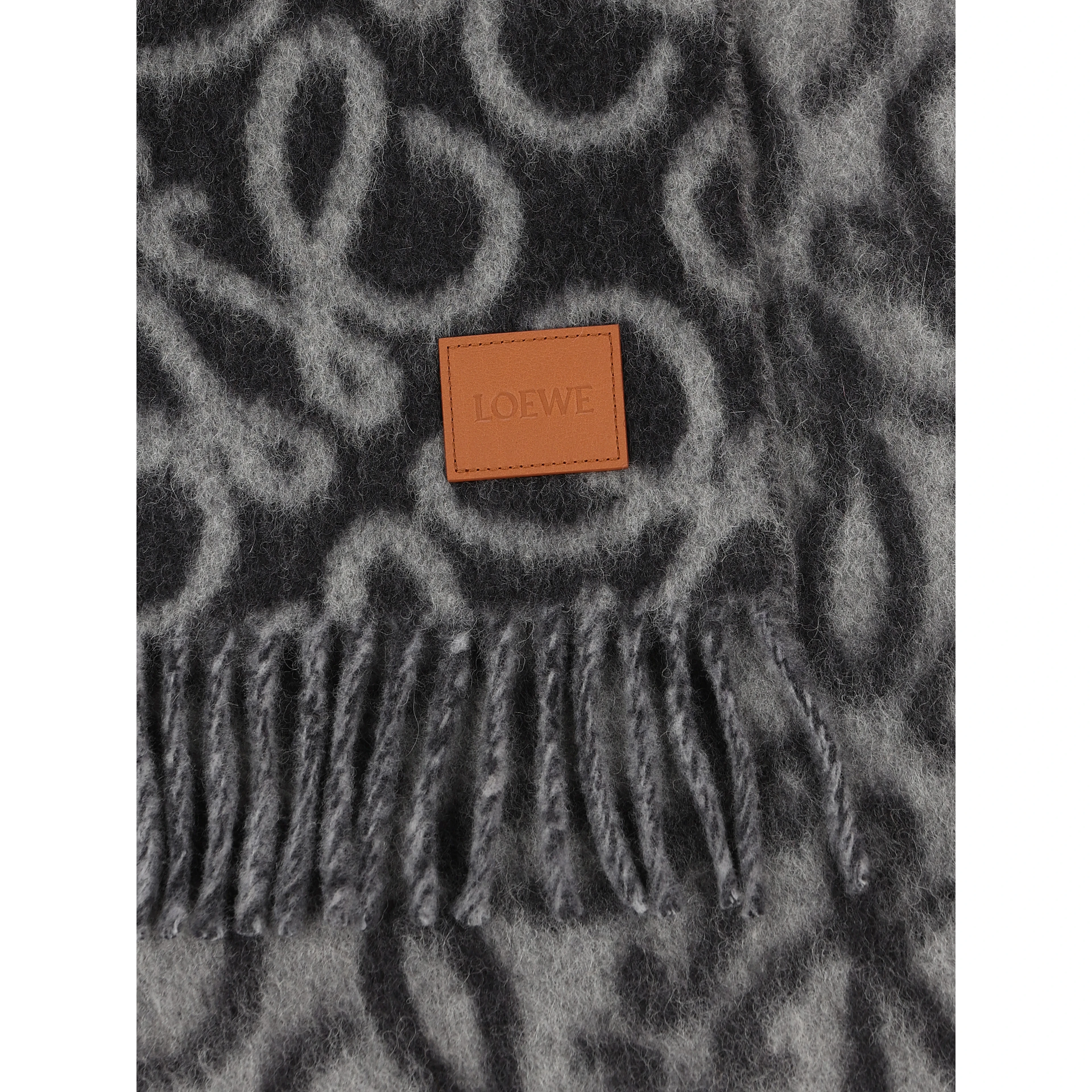 LOEWE Scarfs Black/grey