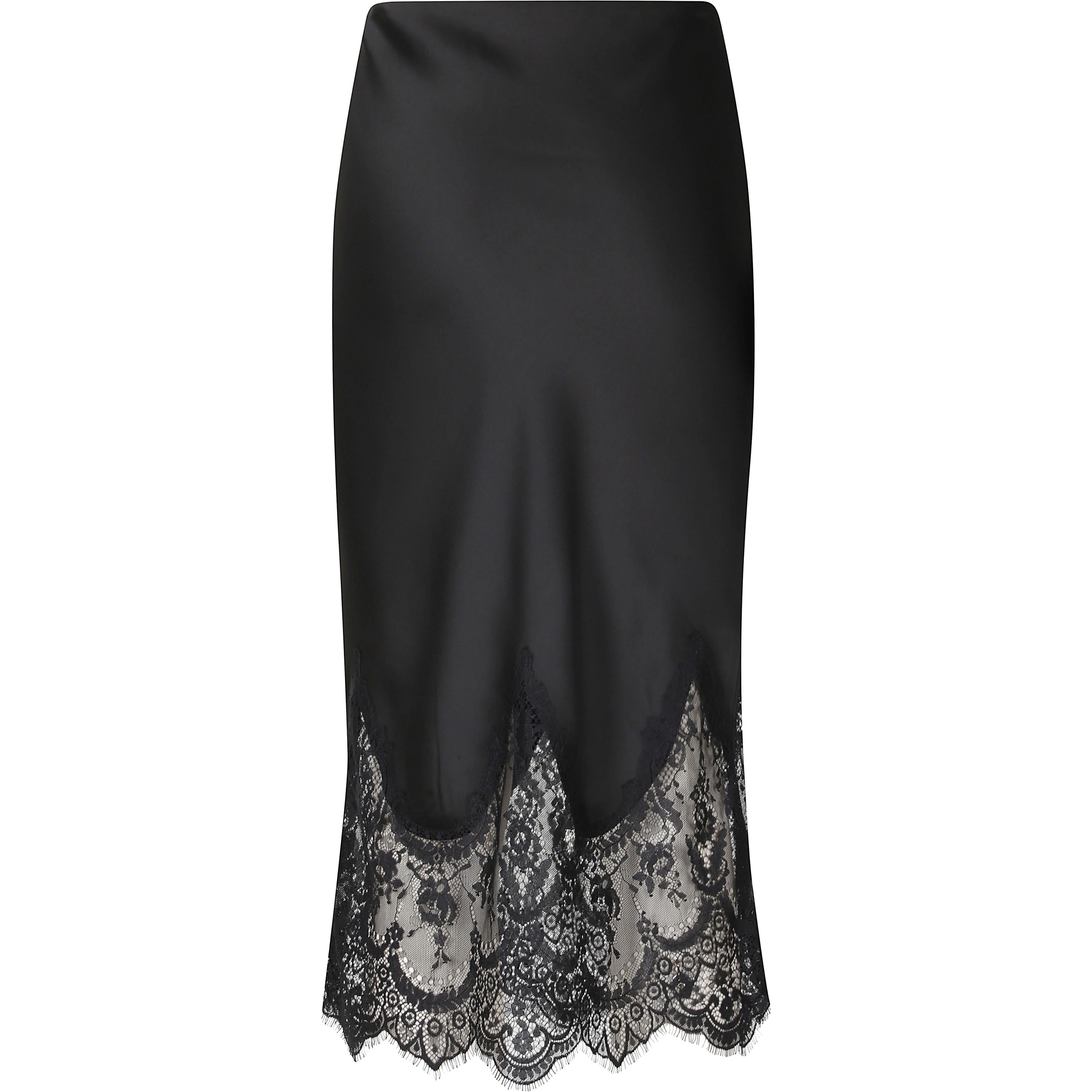 BIAS HALF SLIP W LACE