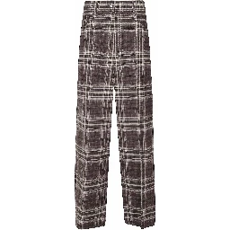PANT COTTON TARTAN CINQUE TASCHE