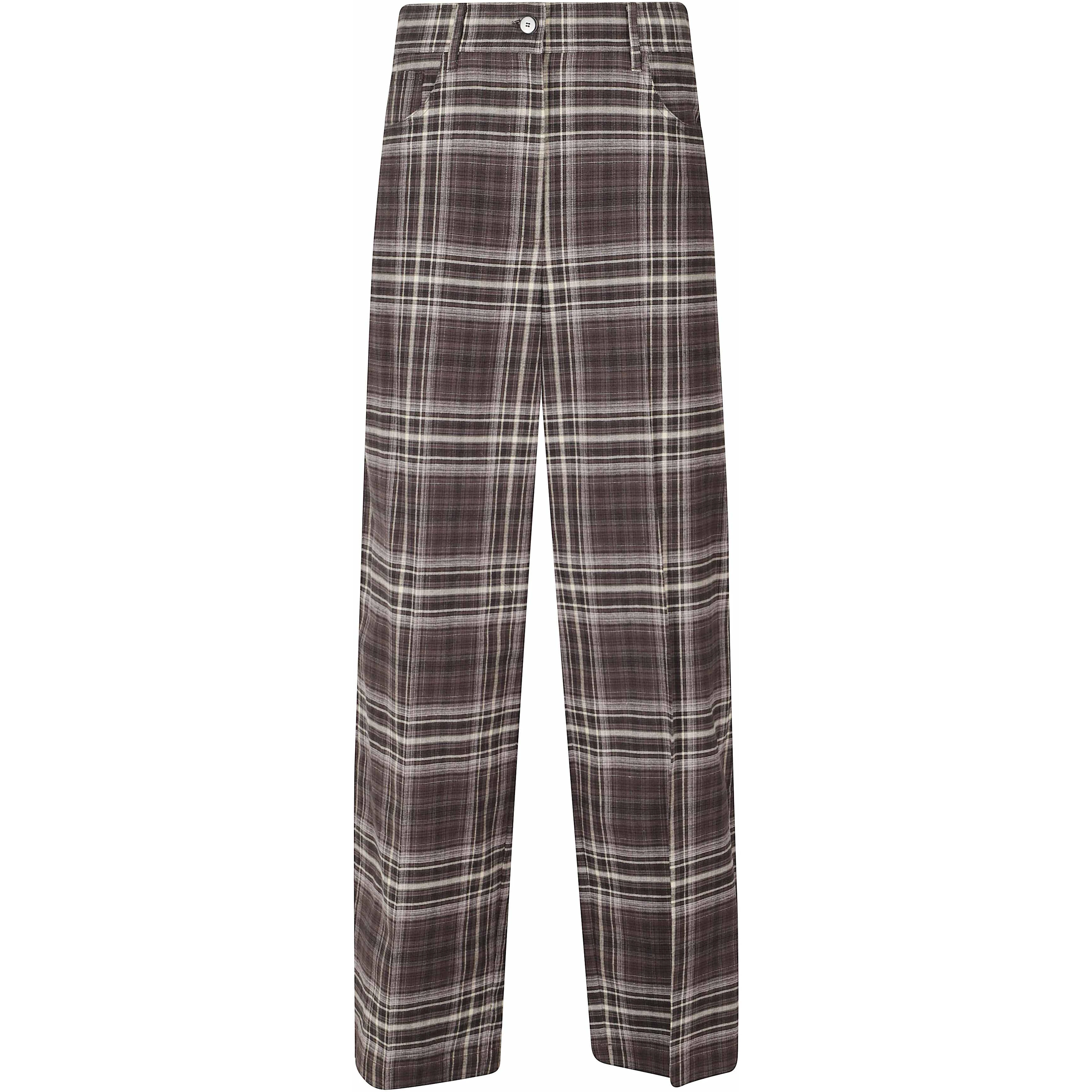 PANT COTTON TARTAN CINQUE TASCHE