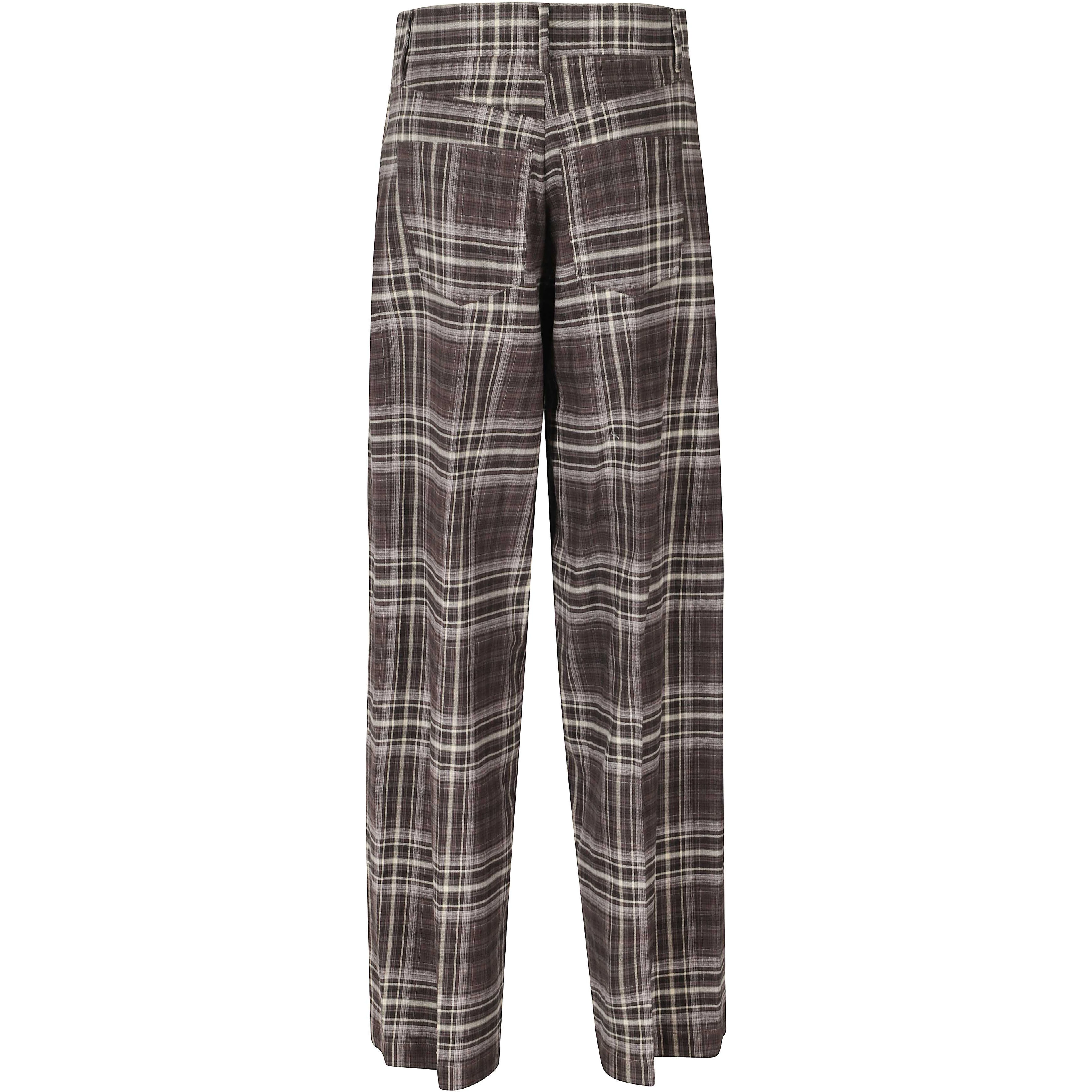 PANT COTTON TARTAN CINQUE TASCHE