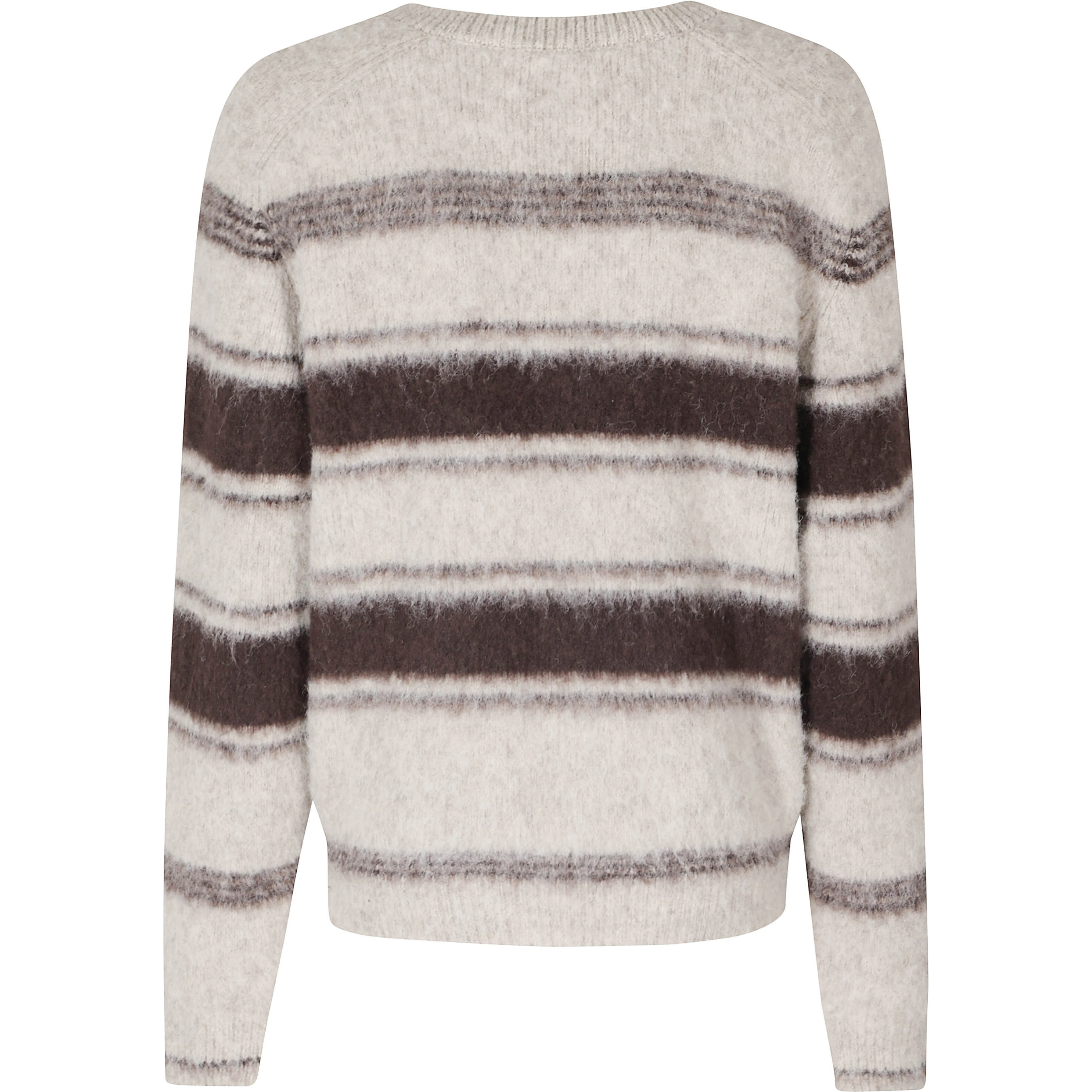 STRIPED FUZZY SWEATER