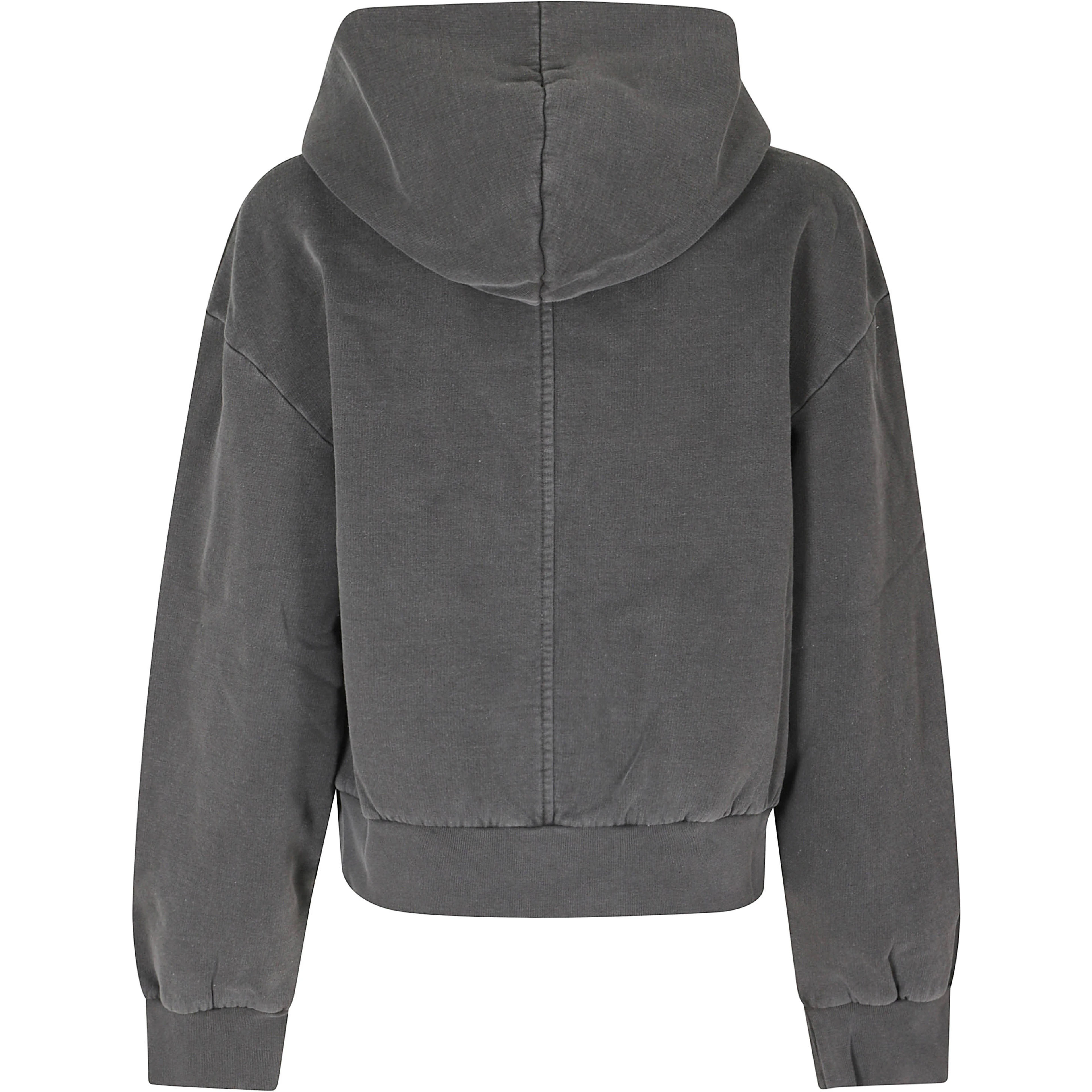 WASHED COTTON ZIP UP HOODIE